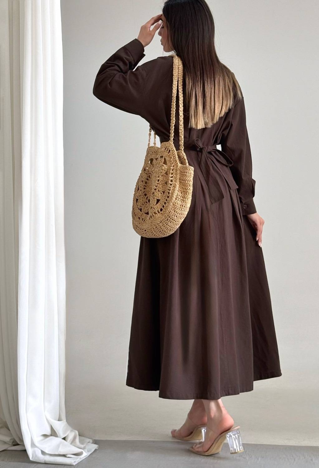 پیراهن جلو دکمه ساسونی